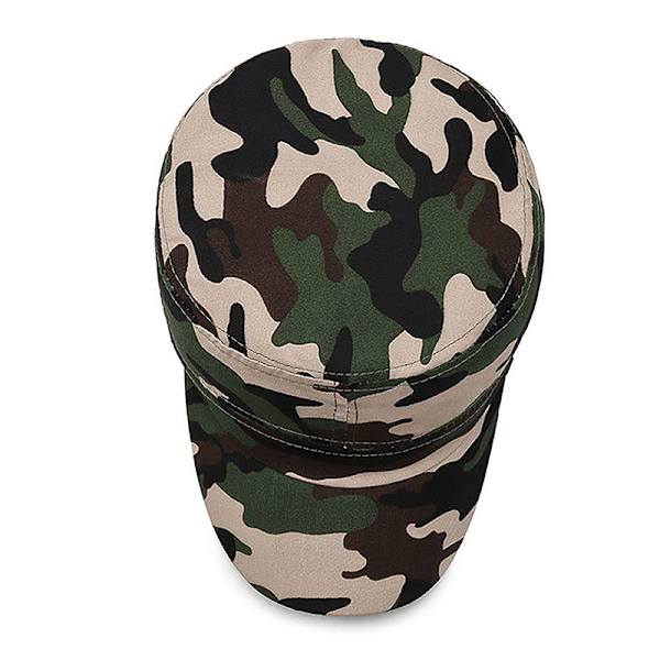 Camouflage Baseball Cap Hat Mænd Kvinder Tactical Flat Cap Hat Out A3