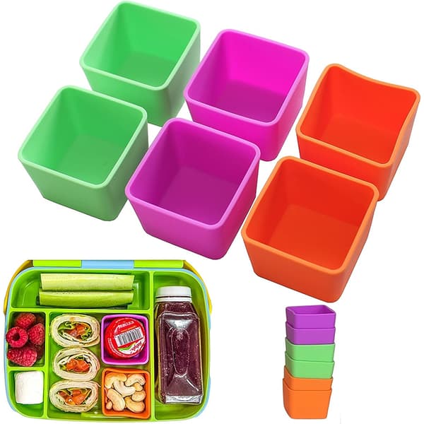 1 st silikontillbehör sushiförvaringsfoder mjuk lunchlåda Purple L
