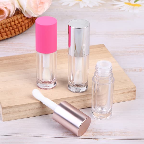 6 ml mini läppglansrör med trollstav tom reseflaska påfyllningsbar Pink