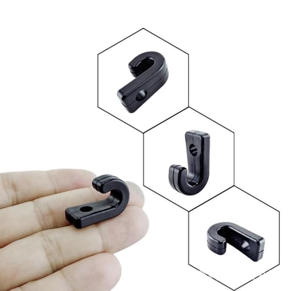 10PC Kajakdäck J-krok Marin Solid Nylon Plastspänne Multi A1