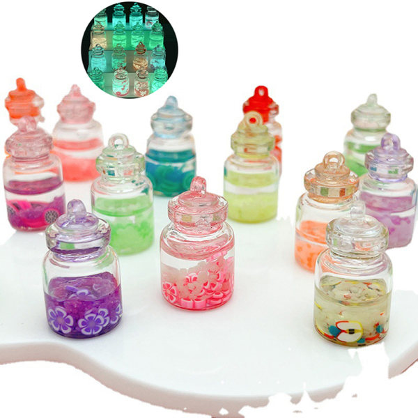 1/5 st Mini Luminous Wishing bottle Home Garden Decor DIY Ornam 5pcs Random