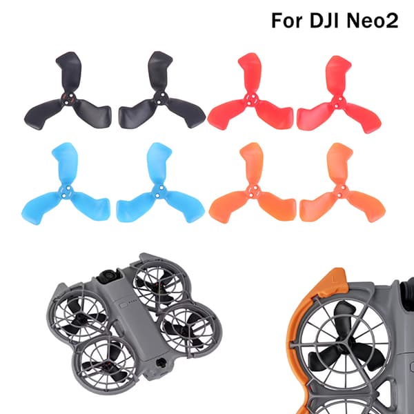 4 stk propeller erstatning for DJI NEO 2 lavstøypropell A Red