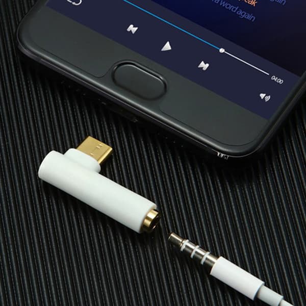 Typ-C till 3,5 mm Jack Converter hörlurar o Adapter o Konvertering Black
