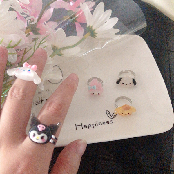 Cinnamorolls Anime Ring säädettävät tarvikkeet ja HelloKittys My A3