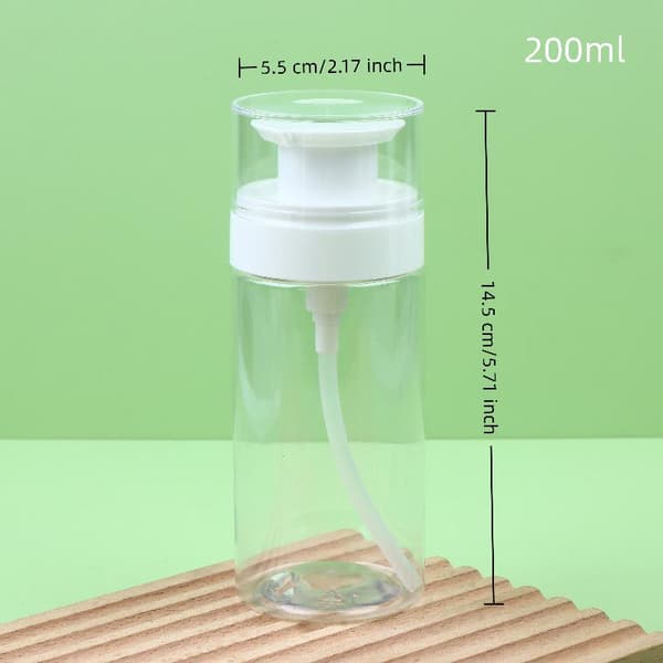 150ml200ml300ml Läpinäkyvä litteä olkapääpuristusvoidepullo E Transparent 200ml