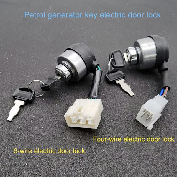 4/6 Wire Way Bensin Generator Tändning Start Key Lock Combina 4 Wire Way Key Lock