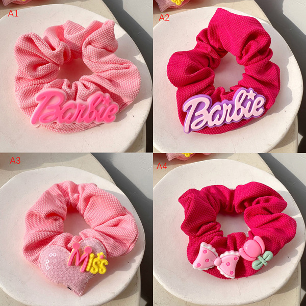 Söta tjejers rosa hårring Kärleksbåge Barbie hårslinga och rep A1