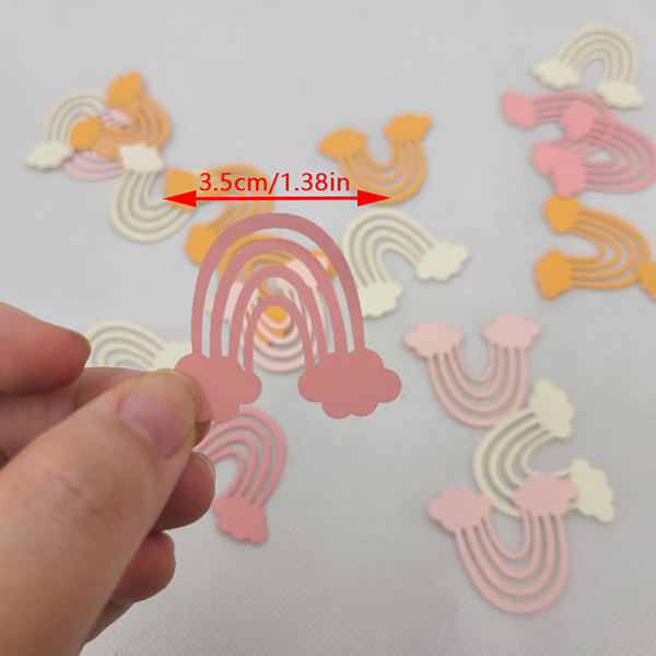 100 kpl Rainbow Paper Confetti Table Scatter Baby Shower Syntymäpäivä
