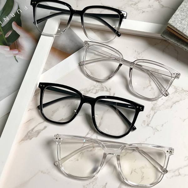 Light Frame Anti Blue Glasses Läpinäkyvät optiset lasit C
