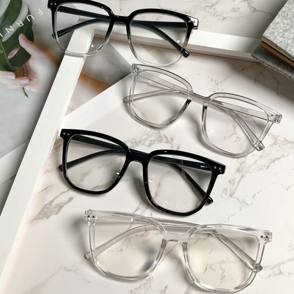 Ljusram Antiblå glasögon Transparenta optiska glasögon C