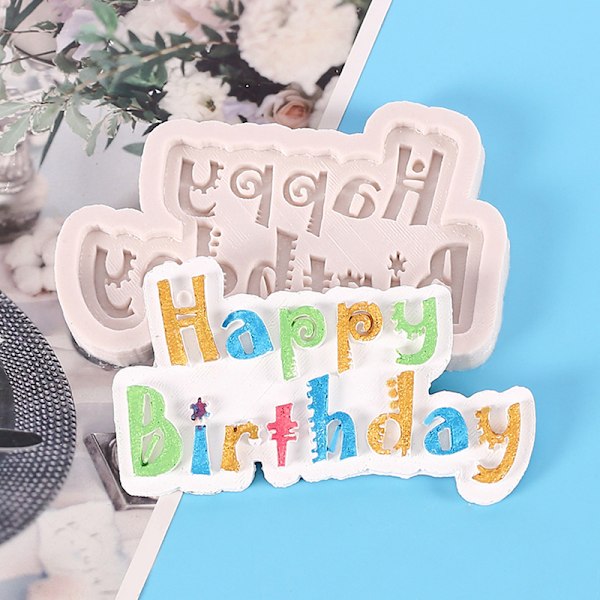 Silikoni 3D Happy Birthday Letters Numers Mold Cake Tool Kitche 5