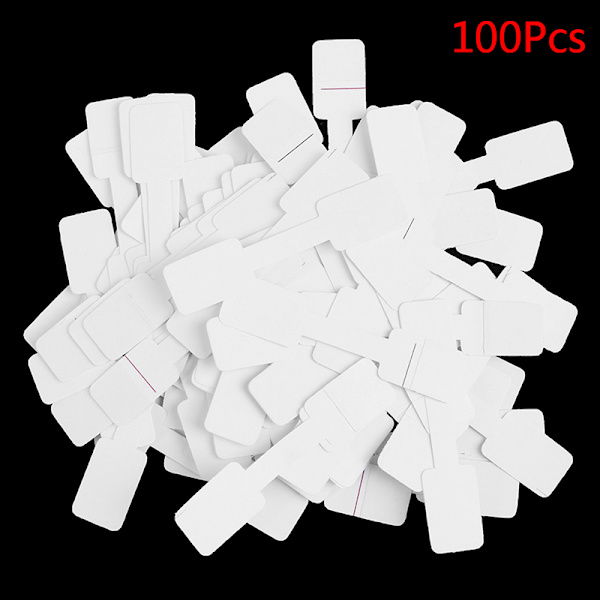 50/100 stk. Blanke prislapper halskjede ring smykker etiketter papir s 100Pcs