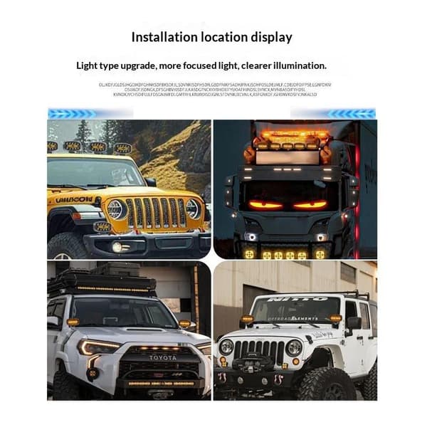 Høyeffekts LED-spotlight 7 tommers lastebiltaklys frontlys ekstern