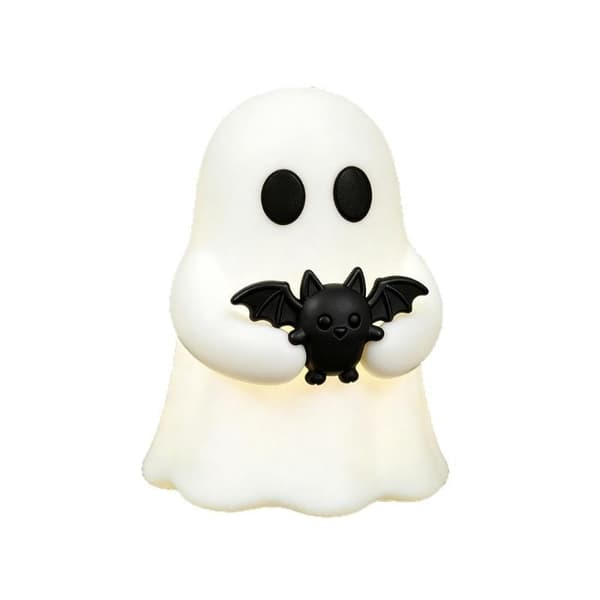 Halloween Lysande Mini Spökstaty Mjukt Glödande I Mörkret Prydnad A3