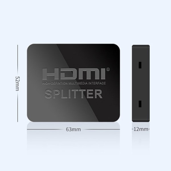 4K HDMI Splitter HDMI Switch 1 In 2 Out Video Distributor Ampli Black