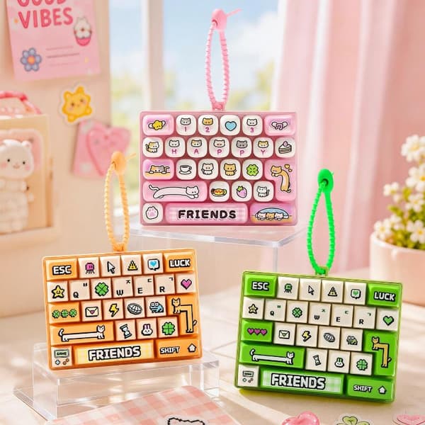 26 Taster Tastaturformet Fidget Legetøj Dekompressionstaske Vedhæng A3