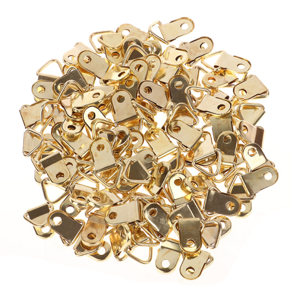 100 kpl Kultainen hopeakolmio D-rengas ripustettava kuvakehyksen koukku  Gold a7f6 | Gold | Fyndiq