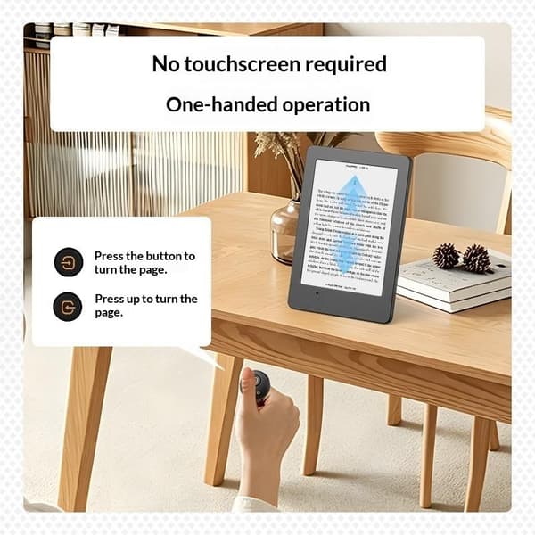 RF fjernkontroll sidevender for Paperwhite Kobo EReader Auto White