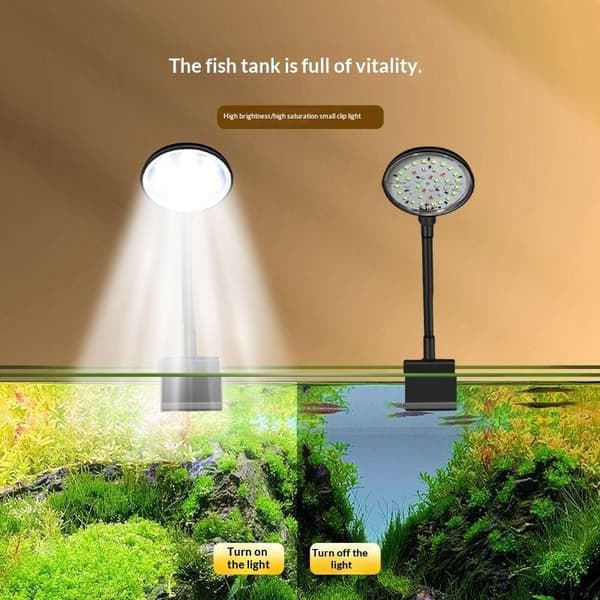 USB Akvarium LED Lampe Klip Akvarielys Indretning Akvatisk Multi A4