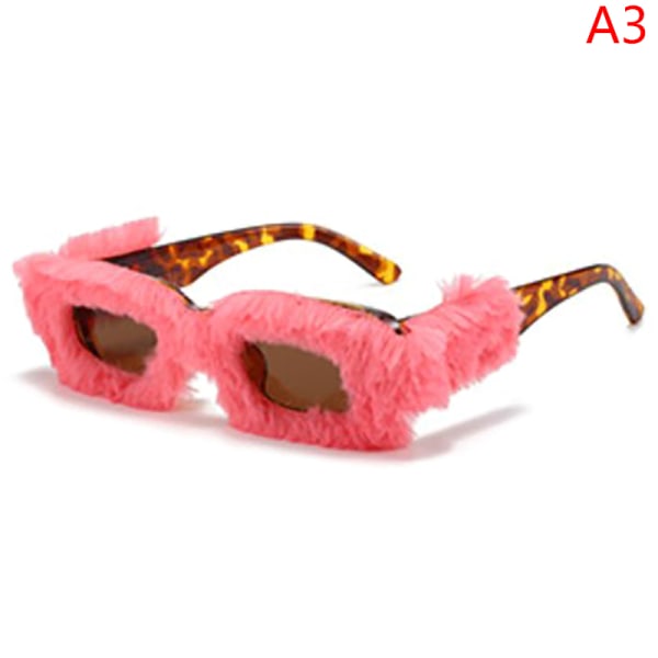 Ullkantsolbriller Morsomme rektangulære briller Trendy Vinter Sha A3
