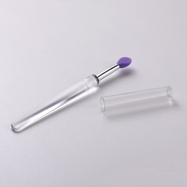 Nail Arts Silicone Applicator Sticks Återanvändbara Chrome Glitter Ap Purple