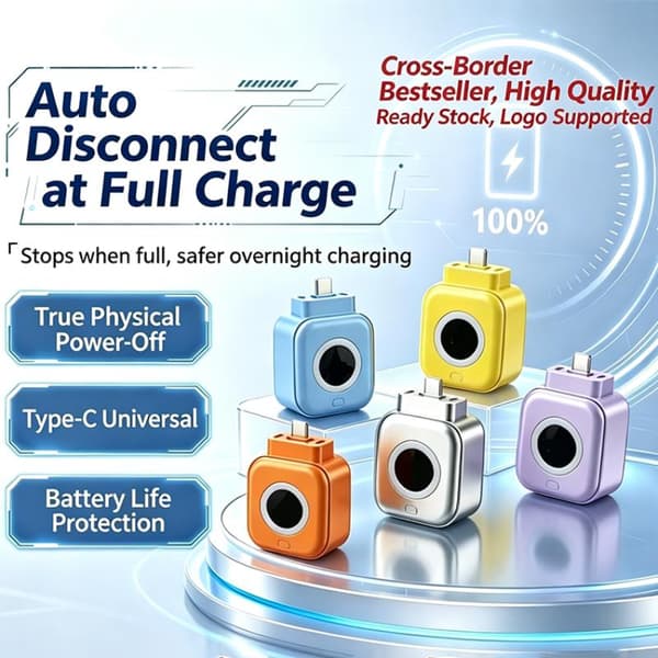 1PC Intelligent Full Charge Separator Beskytter Batterihelse Mot Overlading Silver