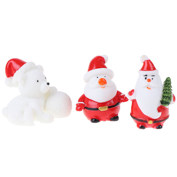 Julenissen Snowman DIY miniatyrfigur Xmas Garden Decor Mi D
