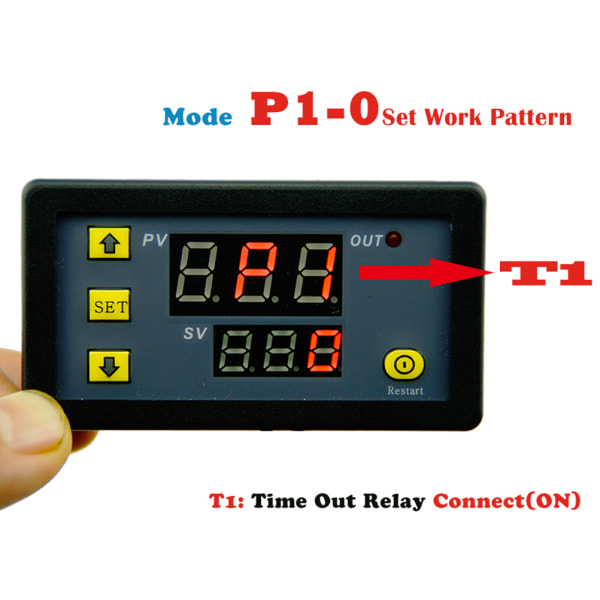 DC 12V 20A Digital Display Tidsfördröjning Relä Timing Timer