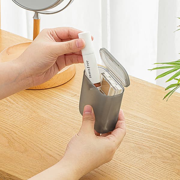 Dammtät datakabel förvaringsbox Laddarbox Transparent kabel Gray