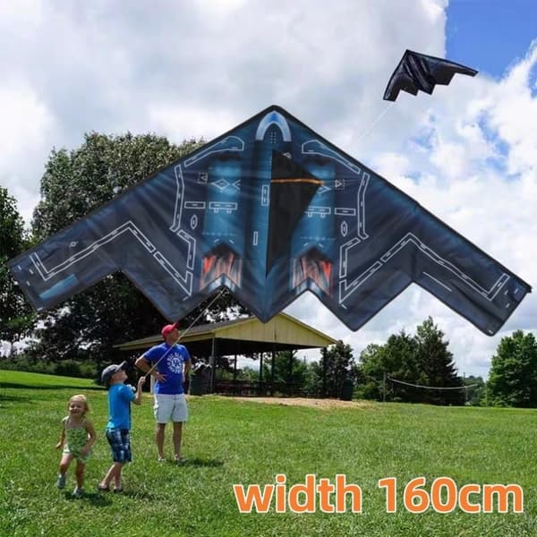 Stor flygplansdrake flygleksaker bombplan drake nylon tyg barn R Only Kite