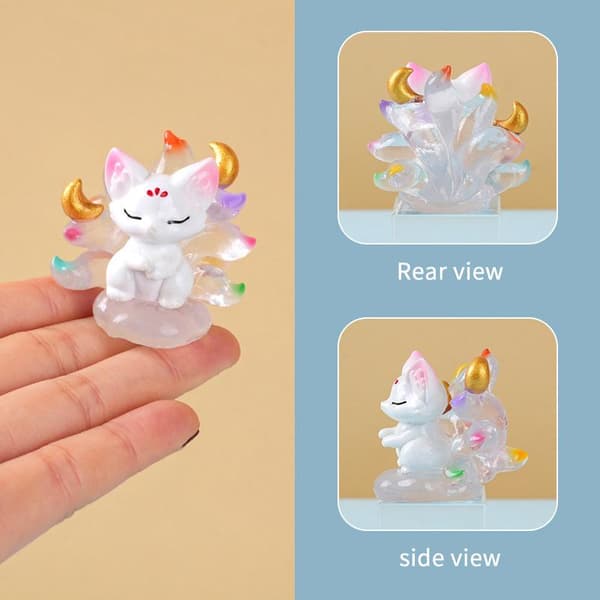 e Nine Tailed Fox Blind Box Figurer Transparent Design För De A5
