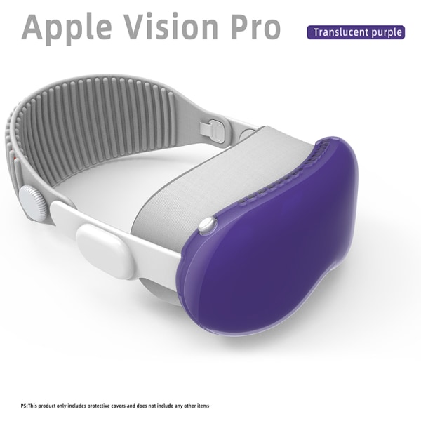 For Apple Vision Pro Protective Cover TPU Soft Slim Protective Transparent Purple