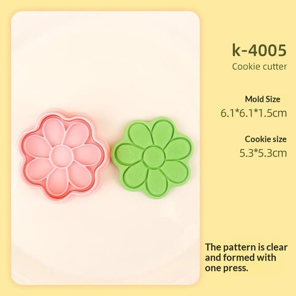 1/4 stk. påske kiksform plast kanin æg cookie stempel 4Pcs