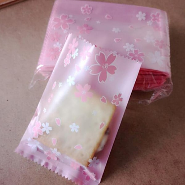 100 stk. Hine Sealing Æggeblomme Sprød Snowflake Emballagepose DIY A
