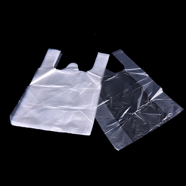 46 stk 15*23cm Plast T-skjorte Bæreposer for Butikker Supermarkeder