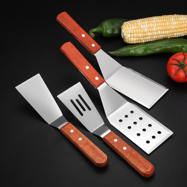 Spatel og grillskraber i rustfrit stål, non-stick, holdbar A4