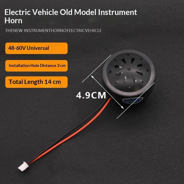 48V60V 2-leder E-cykel Instrument Horn Lampe Hoved Horn Display Ins A2