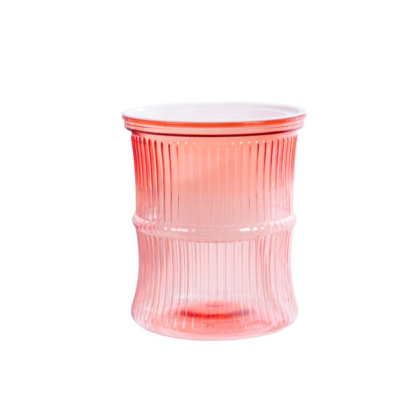 Selvvanning er Potter Hydroponic Flowerpot Transparent Pot Skrivebord Pink
