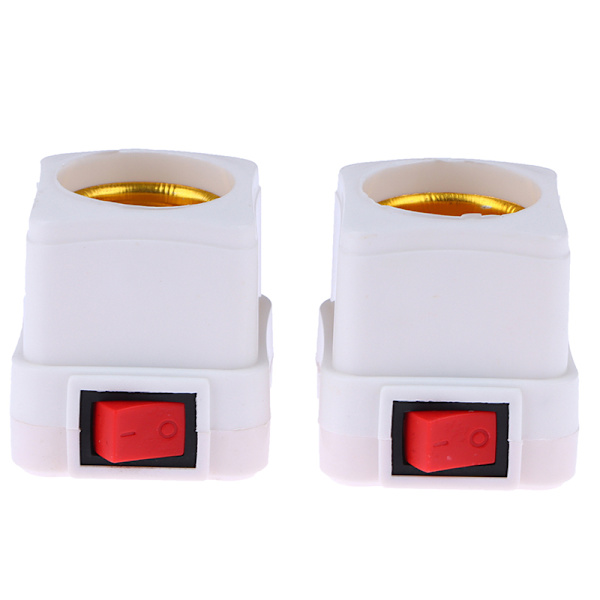 1Pc E27 Sokkel Lampe Pære Adapter White LED Light Lamp Bulbs Soc White
