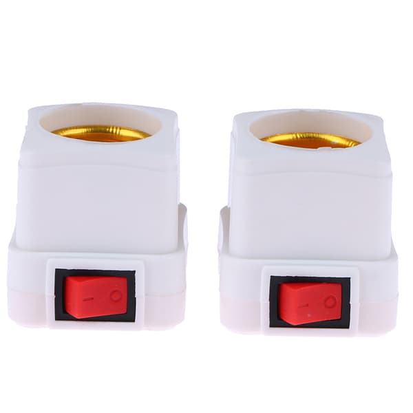 1st E27 Socket Lamp Glödlampa Adapter Vit LED Light Lamp Bulbs Soc White