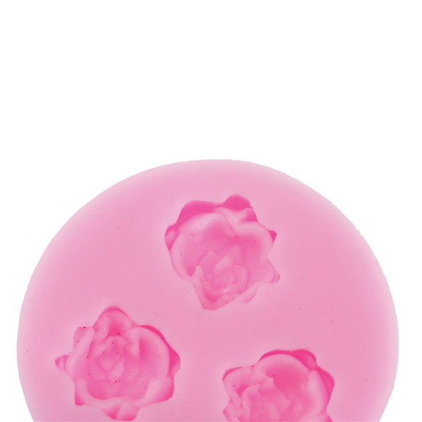 3D Rosblomm Silikonform för Fondant, Kakdekoration, Choklad, Socker