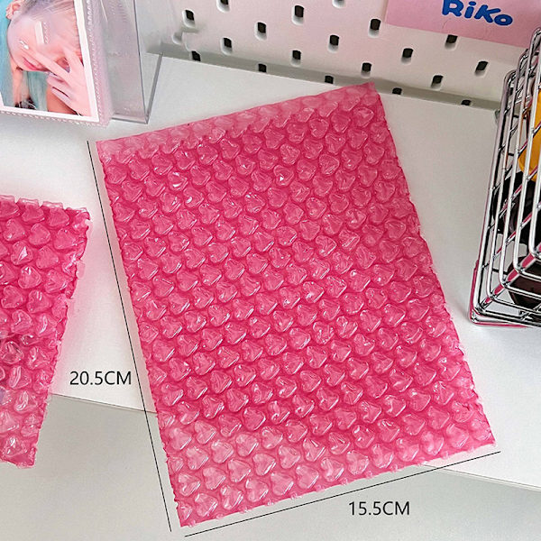 10 stk Skumpakningsposer Konvolutt PE Clear Protective Wrap Trans Rose red 15.5X20.5cm