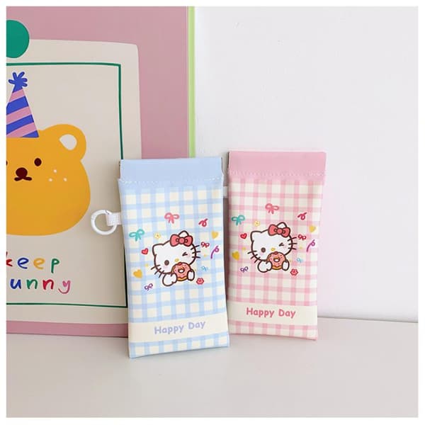 Kawaii Glasögonväska e Tecknad Elastisk Påse Bärbara Solglasögon A4