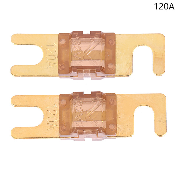 2stk Gullbelagte stiftbilsikringer Minibil eller sikring 20A-200A 32V Au 120A