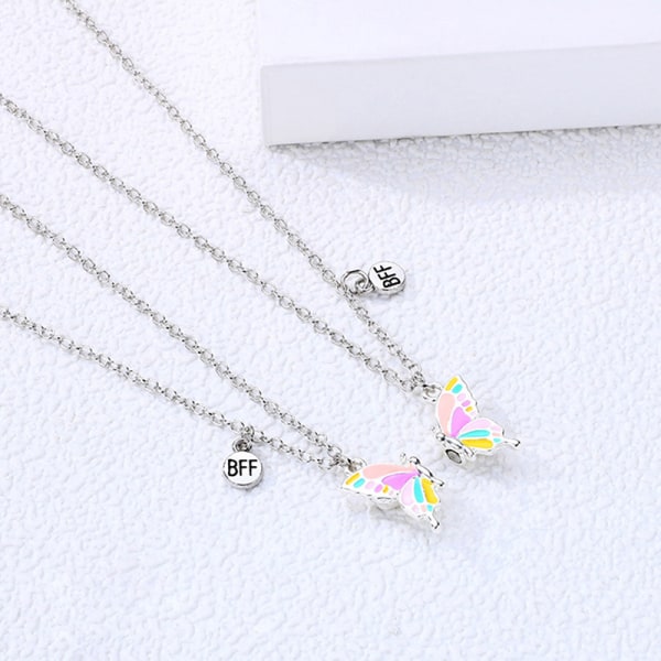 2 STK Best Friend Butterfly Halskjeder BFF Friendship Necklace fo A5