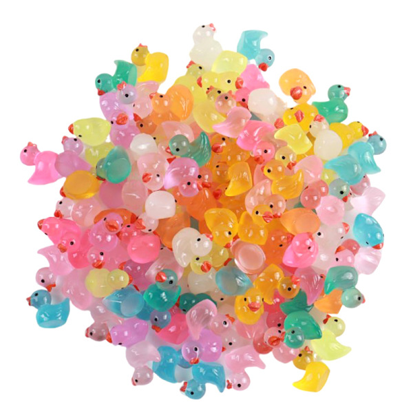 50 stk. Miniature Resin And Figuriner Ornamenter Lysende Have