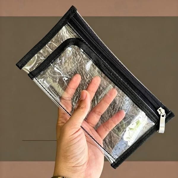Pas- og billetmappe Premium Klar PVC Vandtæt Multi Col A3