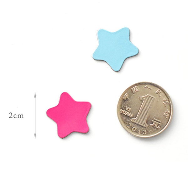 20 stk Star magnetisk tavle-klistremerke Pink