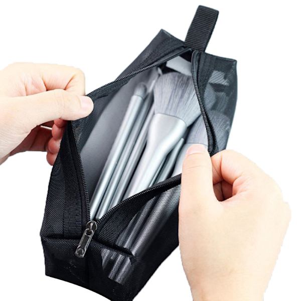 Sminkborste Case Kosmetisk toalettartiklar Mesh Bag Organizer B A