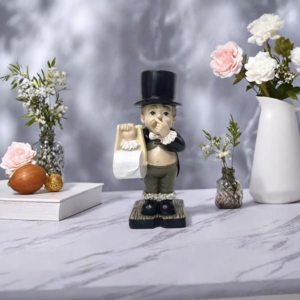 Humoristisk figur til tissueholder Black
